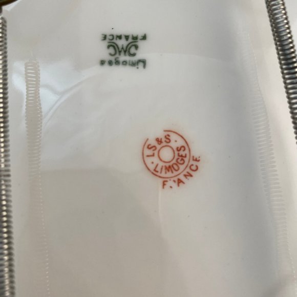 Antique Limoges LS&S Purple Flower with Gold trim Plate - Picture 4 of 7